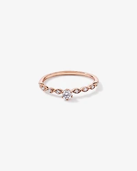 0.17TW Round Brilliant Laboratory-Grown Diamond Promise Ring 10kt Rose Gold
