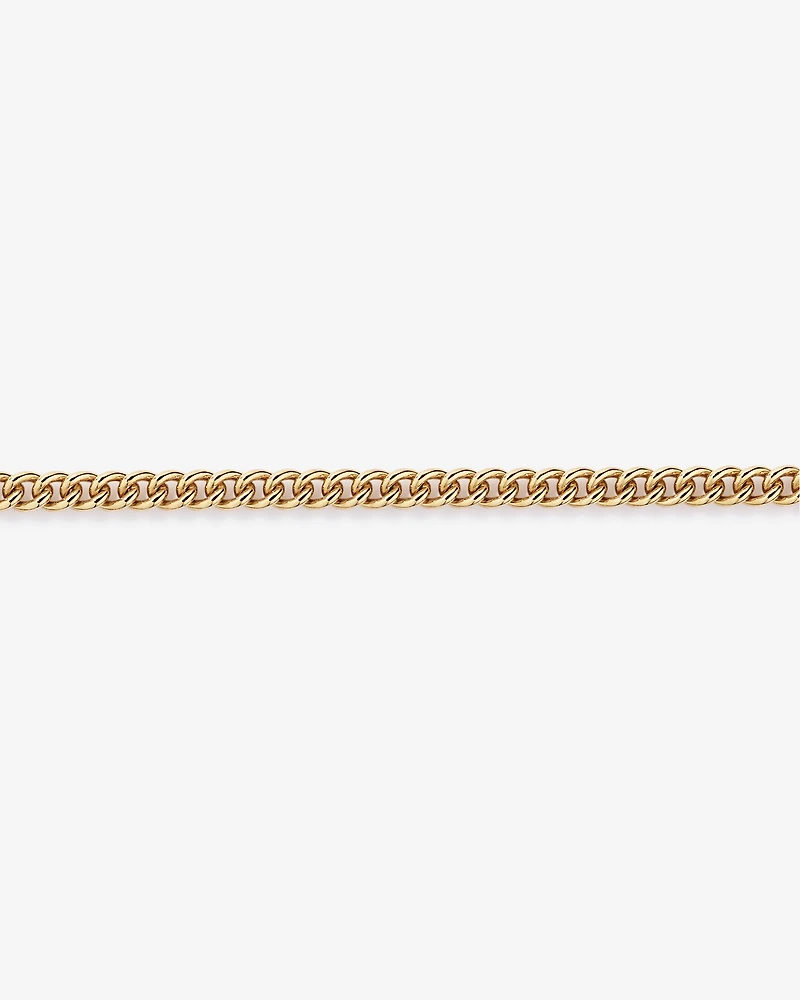 19cm (8") Round Curb Chain in 18kt Vermeil
