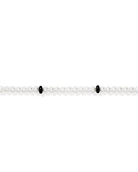 Cultured Freshwater Pearl & Onyx Necklace in Sterling Silver