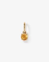 Round Citrine Birthstone Pendant in 10kt Yellow Gold