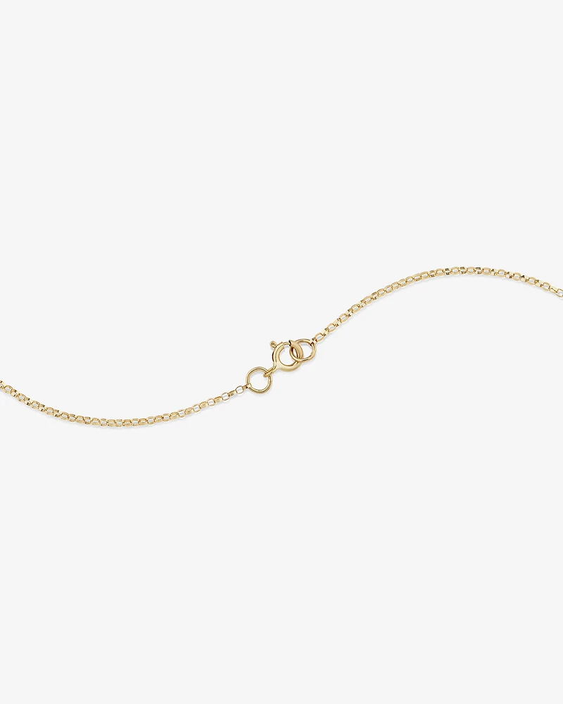 "N" Initial Necklace with 0.10 Carat TW of Diamonds in 10kt Yellow Gold