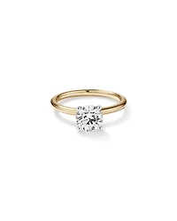 Carat TW Round Brilliant Laboratory-Grown Diamond Solitaire Engagement Ring 14kt Yellow and White Gold