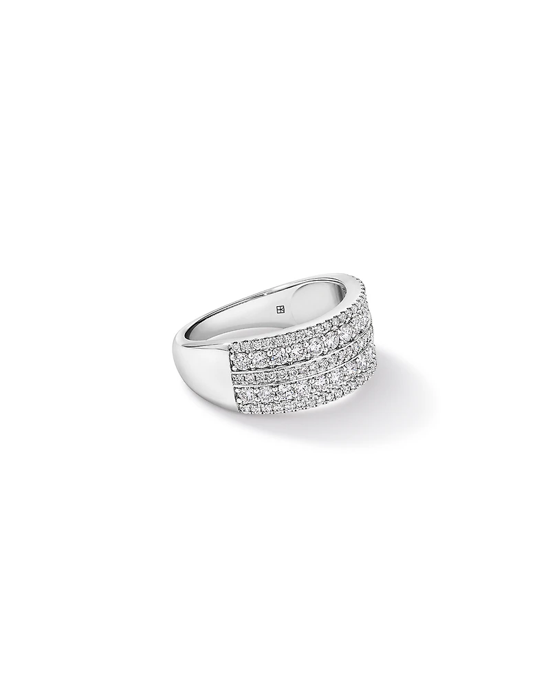 1.00TW Lab Diamond Wide Ring 10kt White Gold