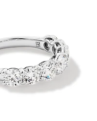 Bague De Mariage En Diamant De Laboratoire Rond Brillant De 2,00 Carats Poids Total En Or Blanc 14 Carats