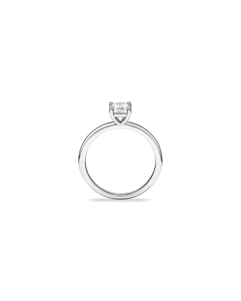 0.50 Carat TW Princess Cut Diamond Solitaire Engagement Ring in 14kt White Gold