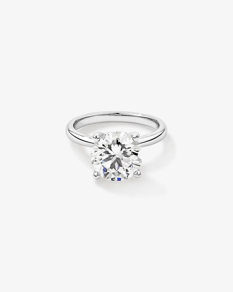 4.00 Carat TW Round Brilliant Laboratory-Grown Diamond Solitaire Engagement Ring in Platinum