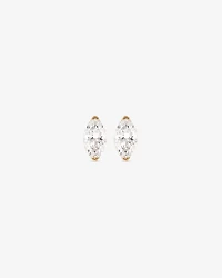 0.60 Carat TW Marquise Cut Solitaire Laboratory-Grown Diamond Stud Earrings in 10kt Yellow Gold