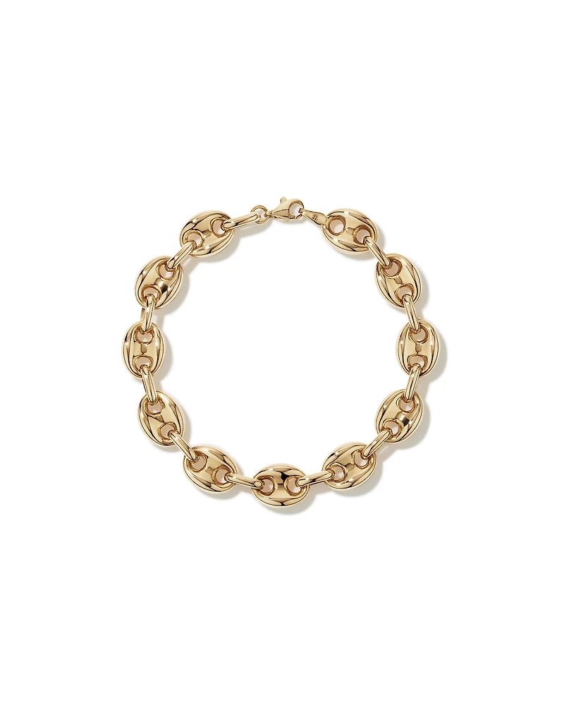 Bracelet Puff Anchor en Vermeil or 18 carats
