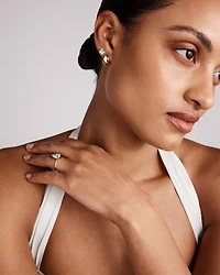 1.00 Carat TW Canadian Diamond Solitaire Stud Earrings in 18kt White Gold