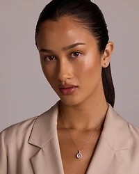 Lume Lab Round Pendant with 1.00 Carat TW of Laboratory-Grown Diamonds in 10kt Gold