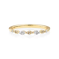 Bague Nuptiale avec 0,15 Carat TW de Diamants en Or Jaune 14kt