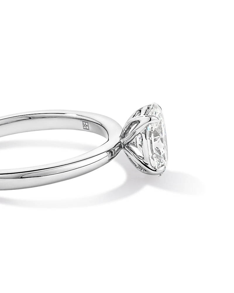Carat TW Oval Solitaire Ring in Recycled Platinum