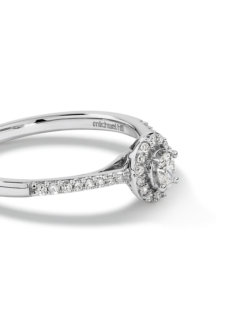 Engagement Ring with .20TW of Diamonds in 10k White Gold