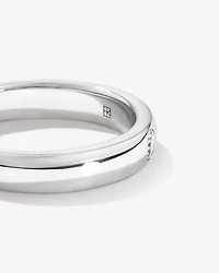 Alliance Duo avec Diamants Ronds Brillants de 0,10 Carat TW en Or Blanc 18 kt