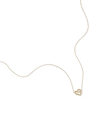 Double Open Heart Necklace in 10kt Yellow Gold
