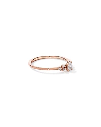 0.20TW Oval and Round Brilliant Laboratory-Grown Diamond Promise Ring 10kt Rose Gold