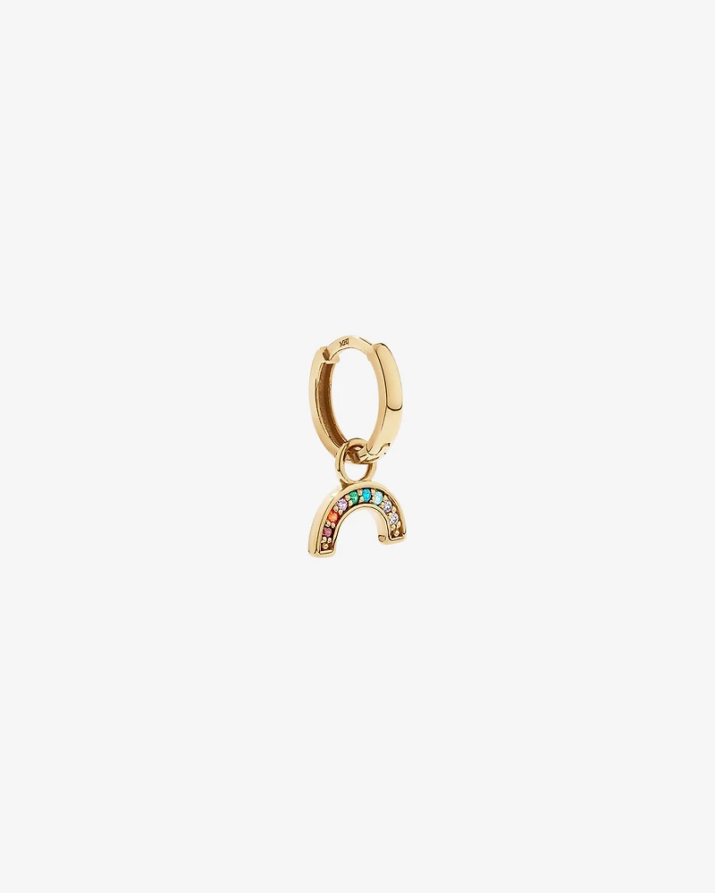Rainbow Earring Charm in 18Kt Vermeil with Cubic Zirconia