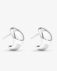 Boucles d’oreilles clous bombées audacieuses polies en argent sterling