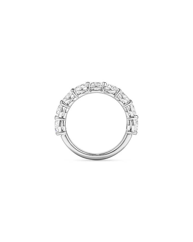 Alliance en or blanc 14 carats sertie d'un diamant rond brillant de 2,74 carats, cultivé laboratoire