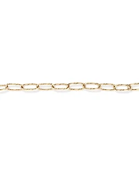 Diamond Cut Oval Twist Link Bracelet in 10kt Yellow Gold