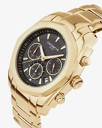 Men's Solar Chronograph Watch in Gold Tone Stainless Steel