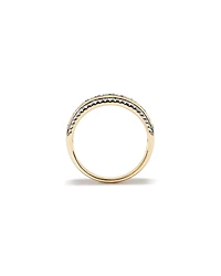 Three Row Ring with 1.00 Carat TW of Diamonds in 10kt Yellow Gold