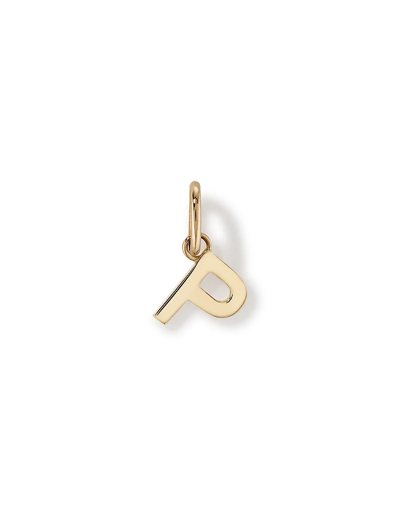 Letter P Initial Pendant in 10kt Yellow Gold