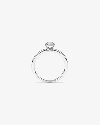 0.31 Carat TW Oval Cut Diamond Halo Engagement Ring in 14kt White Gold