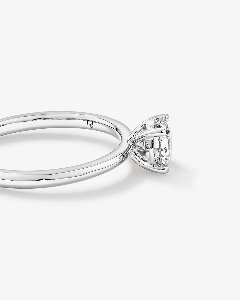 0.70 Carat TW Round Brilliant Canadian Diamond Solitaire in 18kt White Gold