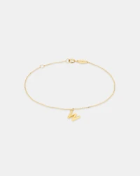 19cm (7.5") W Initial Bracelet in 10kt Yellow Gold