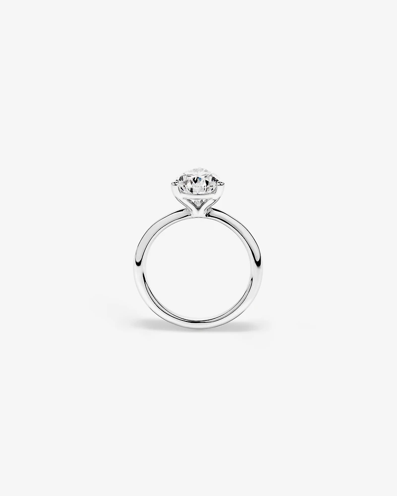 3.00 Carat TW Pear Cut Laboratory-Grown Diamond Solitaire Engagement Ring Platinum