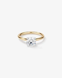 1.25 Carat TW Round Brilliant Laboratory-Grown Diamond Solitaire Engagement Ring 14kt Yellow and White Gold
