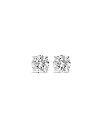 Carat TW Laboratory-Grown Diamond Solitaire Stud Earrings in 14kt White Gold
