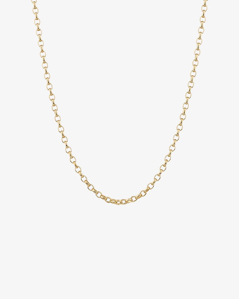 60cm (24") Oval Belcher Chain in 10kt Yellow Gold