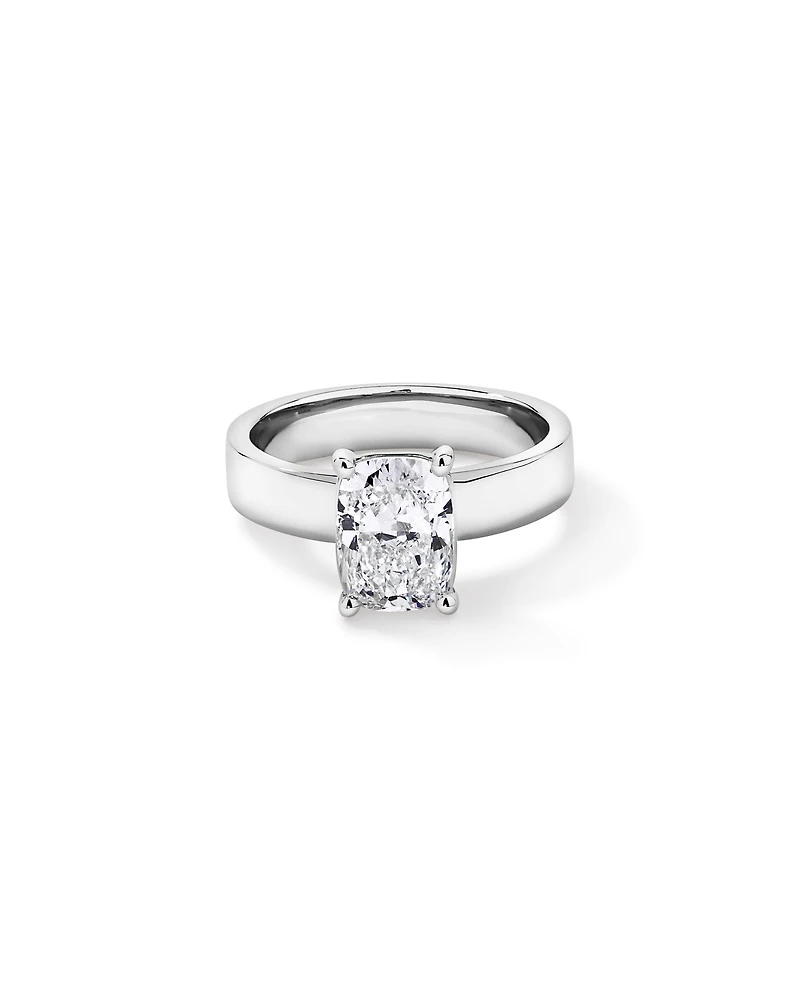 2.00TW Elongated Cushion Laboratory-Grown Diamond Solitaire Ring 14kt Yellow Gold