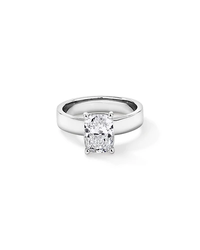 2.00TW Elongated Cushion Laboratory-Grown Diamond Solitaire Ring 14kt Yellow Gold