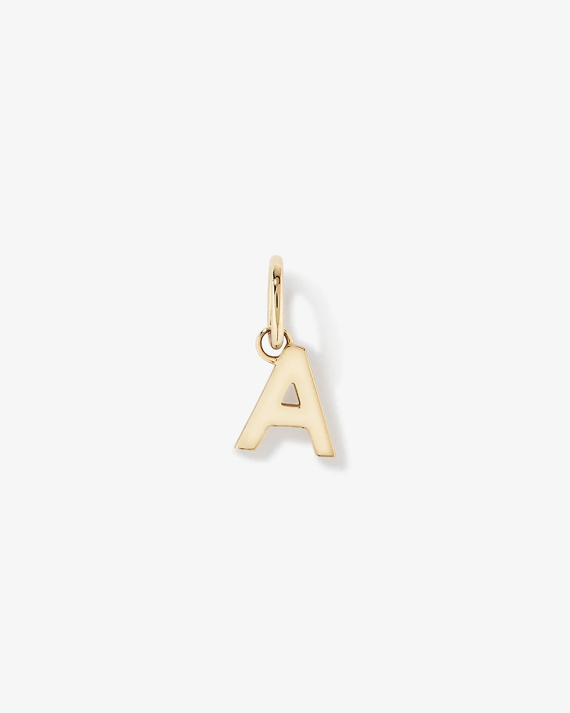 Letter A Initial Pendant in 10kt Yellow Gold