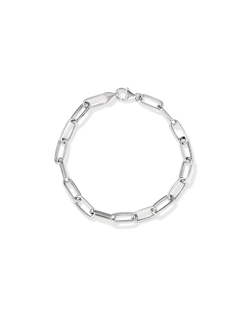 Bracelet trombone de 19 cm en argent sterling