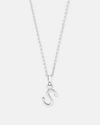 Pendentif « S » en argent sterling