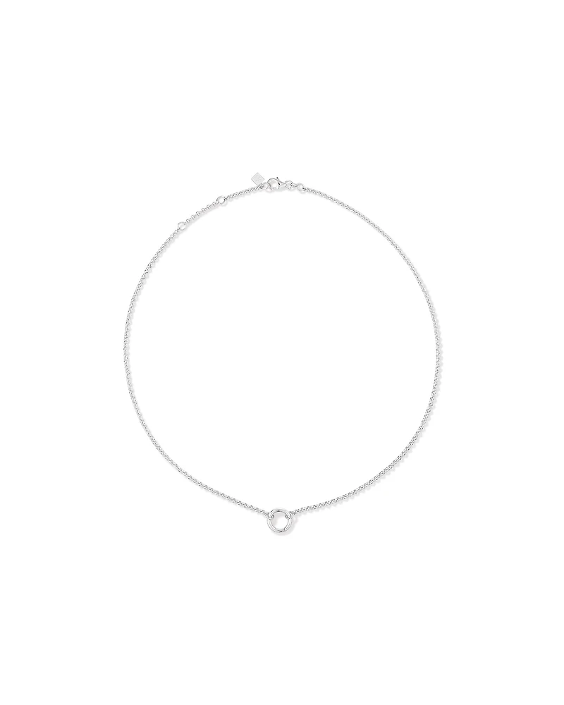 Chaîne à pendentif ouvert Belcher fine de 50 cm (20") en argent sterling