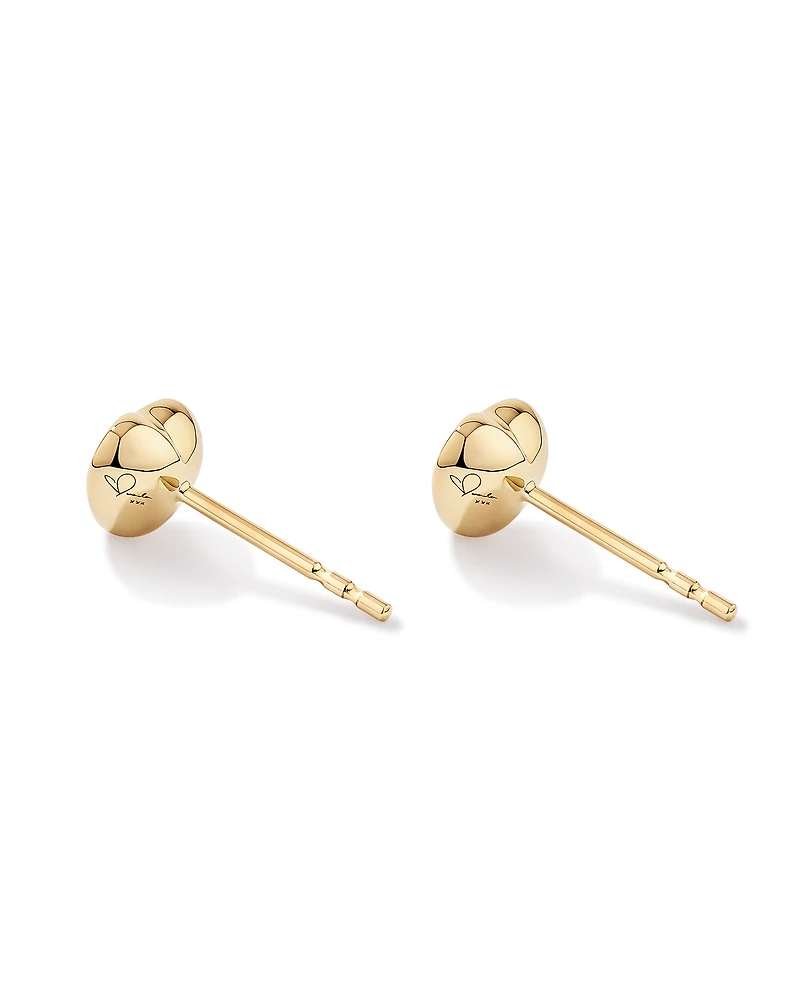 Boucles d’oreilles en diamant en forme de cœur cultivées en laboratoire 1,00 carat TW en or jaune 10 kt