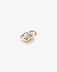 Emerald-Cut Laboratory-Grown Diamond Single Earring Charm with 0.30 Carat TW in 10kt Yellow Gold