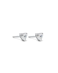 Ensemble de Boucles d'Oreilles Clous et Collier Coeur en Zircon Cubique en Argent Sterling