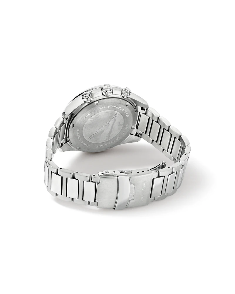 Two-Tone Men's Chronograph Watch in Blue Tone Stainless Steel