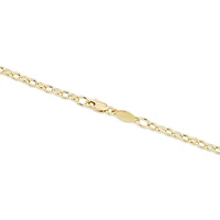 55cm (22") Oval Belcher Chain in 10kt Yellow Gold
