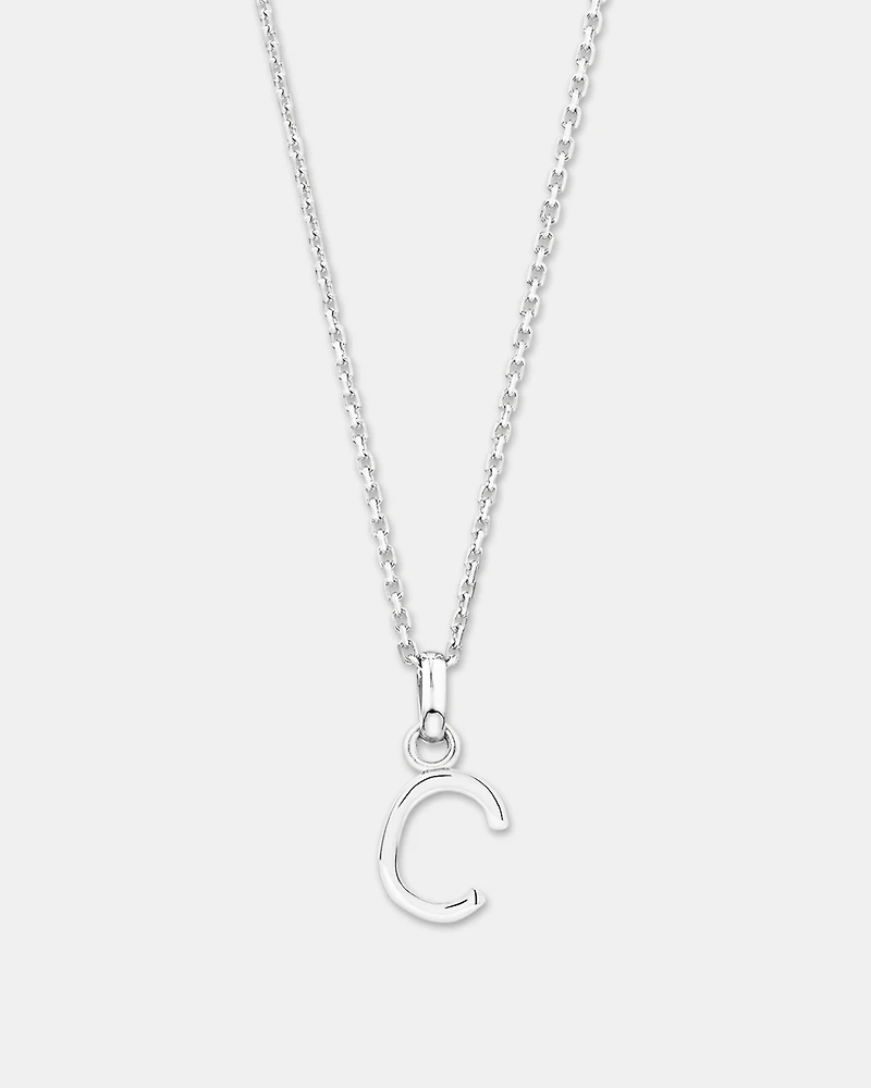 Pendentif « C » en argent sterling