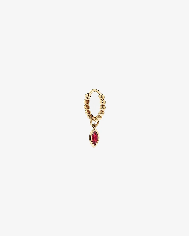 Breloque d'oreille Rubis en or jaune 10 ct