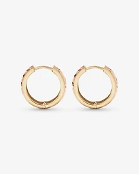 11mm Hoop Earrings in 10kt Yellow, White & Rose Gold