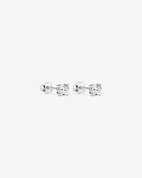 0.60 Carat TW Round Brilliant Laboratory-Grown Diamond Solitaire Stud Earrings in 10kt White Gold