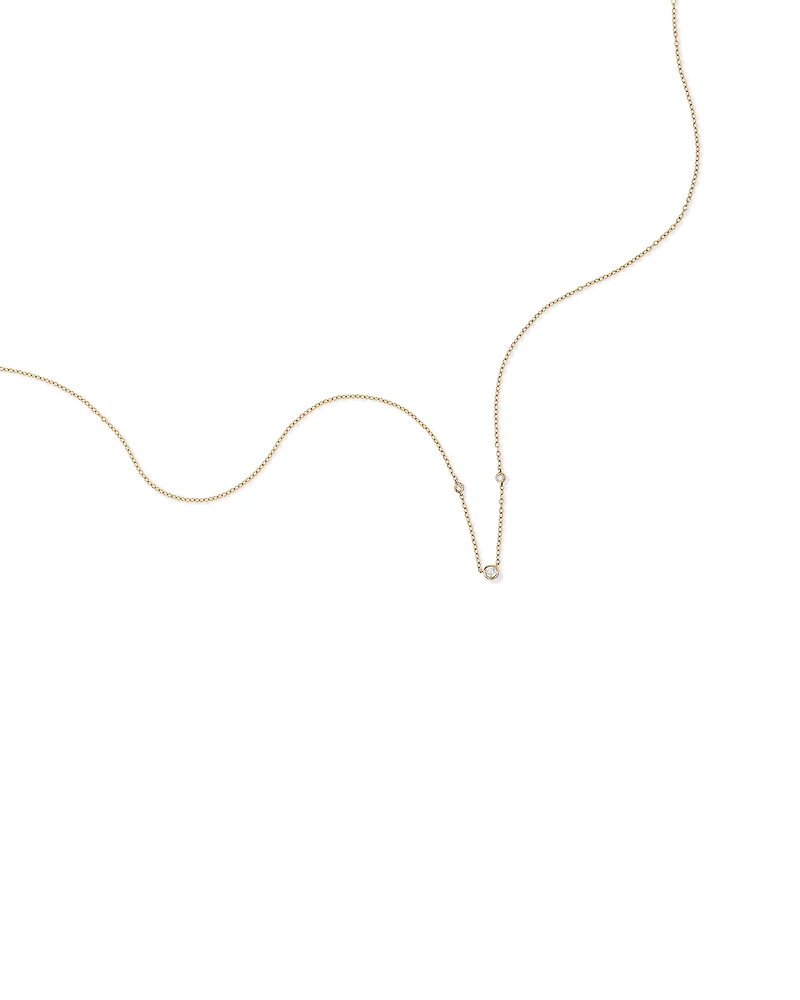 Collier avec 0,10 carat TW de diamants en or jaune 10 carats